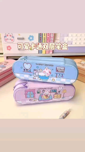 Tempat Pensil 2 Layer: Pouch Pensil Style Korea & Case Alat Tulis