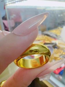Nhẫn trơn mô phỏng 5 chỉ chất liệu đồng bền màu KAMI trang sức sỉ