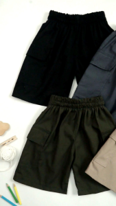 TERMURAH-Celana Anak Pendek Ukuran S.M L XL Warna Hitam Abu dan Hijau Bisa COD