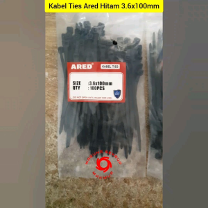 (1 Pack) Kabel Ties 3.6x100mm / Kabel Tis / Cable Ties Hitam 10CM