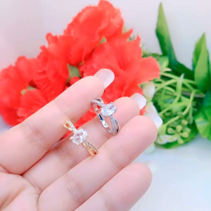 Cincin Simpel Elegan tembaga Premium cocok untuk harian