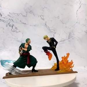 Mô hình One Piece - Zoro vs Sanji - Roronoa Zoro - Sanji Vinsmoke - Hiệu ứng trong suốt cực đẹp - Cao 13~16cm - Full box