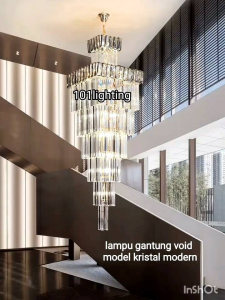 lampu gantung kristal minimalis modern lampu hias void tangga 28877