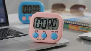 Digital Kitchen Timer Magnetic LCD Countdown Alarm Clock Stopwatch for Cooking Baking Study Fitness Gym Classroom