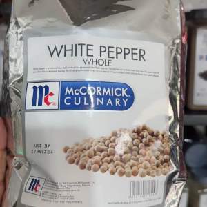 McCormick Culinary White Pepper Whole - Whole Premium White Peppercorns - Rich Warm Aroma - Perfect for Soups & Stocks - Ideal for Commercial Kitchens