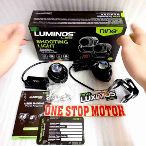 Lampu Tembak Sorot Laser Nine Luminos Led Q2S blue lens 32watt Original Ori Asli Luminos Nine