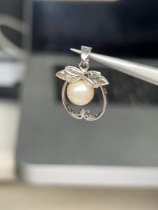 705M3- MẶT DÂY CHUYỀN NGỌC TRAI AKOYA NUÔI CẤY NƯỚC MẶN (KHUNG KIM LOẠI) 7.05 Carat