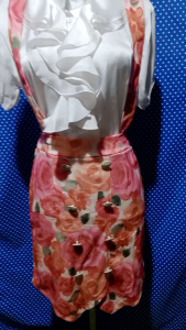 OL (OVERALL) MINI DRESS ORANGE(NEWLYME) 372