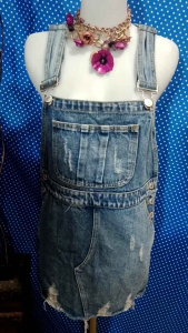 OL (OVERALL) MINI DRESS JEANS 356