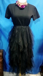 LONGDRESS GAUN PESTA HITAM(YANGTIFUSHI) 296