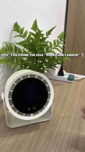 LQ Smart Desktop Fan - 100 Speeds Stepless Adjustment Portable Silent USB Fan (Rechargeable)