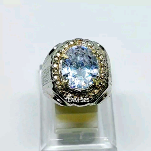 Cincin Batu Berlian Zircon Cutting Permata Dimensi 12x10 American Diamond - Ring