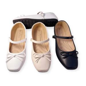 222-5 รองเท้าหนังด้านแมรี่เจน พื้นนุ่มมาก หัวตัด PU FAIRY