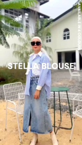 Blouse Stella Yarabajuku.id - Blus Hijab Premium - Blouse Wanita Muslim Premium - Atasan Hijab Premium