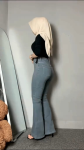 Celana Jeans Cutbray Wanita Dewasa Jumbo // Celana Cutbray Jeans Termurah Korean Style