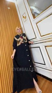 Gamis Azura ld 115 / gamis kombinasi terbaru /gamis busui friendly / gamis rayon / gamis viral / gamis kekinian