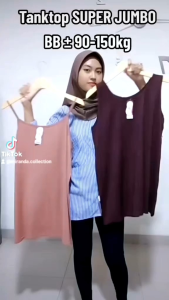 Tanktop Miranda SUPER JUMBO/ Tengtop Miranda Tali Lebar Big Size / Singlet Wanita Super Jumbo (BB ≥ 90 kg)