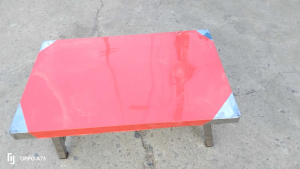 Bàn inox xếp gọn cao 3 tấc