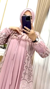 27gadih gamis motif simpel kekinian  edisi soerti dress motif etnik kekinian 2024