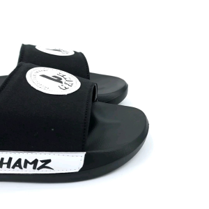 Hamz Circle Canvas Hitam Sandal Slide Casual Pria dan Wanita