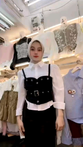 Vest Nya Aja Vest Jeans Cantik Ada Bell Nya Korean style