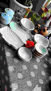 Dĩa sushi thố chén bạch ngọc Gốm sứ nhật 2hand