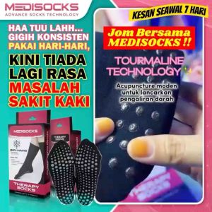 ORIGINAL STOKIN TERAPI MEDISOCKS TOURMALINE NANO TECHNOLOGY STOKIN MENGHILANG MASALAH KEBAS & BENGKAK