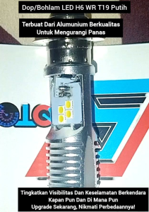 Lampu Depan LED Motor Honda Supra X 125 Soket H6 T19 AC/DC 12 Volt Penganti Dop/Lampu Standar