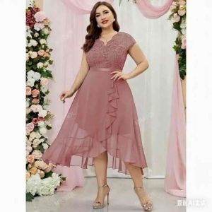 COD  OLD ROSE DRESS COLLECTION XL wedding ninang dress formal dress plus size dress