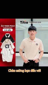 Áo thun polo cá sấu nam TITIO THÊU GG VIVIP thoáng mát sang trọng APL011