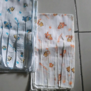 1 lusin/12pcs gurita tali bayi putih print