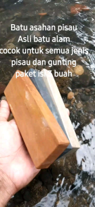Pengasah Pisau Gunting Asli Alam 1 set isi 3 pcs size 15 x 5 x 2 cm