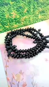 MAHEN CRAFT tasbih Tijani Yuser black full benang rajut C66