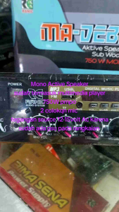 Kit Rangkaian speaker aktif PMPO1400watt dengan multimedia player dilengkapi dengan input Mic dan extra subwoffer