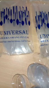 Sendok / Garpu Plastik Universal isi 25pcs Bening