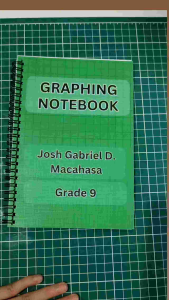 Graphing Notebook Personalized for high school student WATERPROOF cover back to back