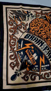 scraft- slayer bandana syal bahan tebal cotton polyester scraft masker motif band music - multifungsi masker fashion