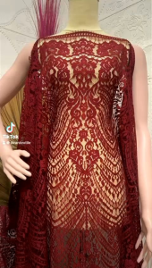 Kain Brukat Semi Francis Katun Halus Motif Zigzag