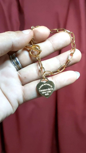 Gold Chain with Heart 18K Non Tarnish Stainless Gold Bracelet For All Occasion Gifts