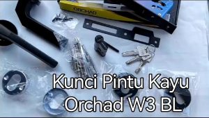 Kunci Pintu Orchad W3 BL / Lever Set Orchad W3 HITAM / Kunci Pisah Orchad W3 HITAM / Handle Pisah Orchad Fullset / Kunci Orchad W3 BL