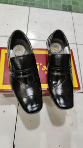 SEPATU PANTOFEL FORMAL KULIT PRIA DR. IAM 6002 HITAM ( PRODUKSI SENDIRI )