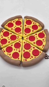 CLICK-ET! Pizza Clicker Keychain by Slycelab 3D Printed 3buttons Fidget Toy for Stress Relief