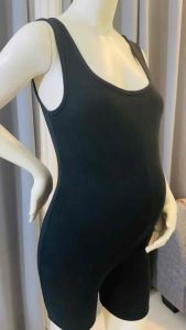 Maternity Ribbed Knit Unitard Romper / Plus Size Romper