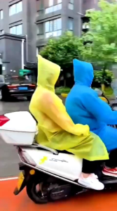 jas hujan poncho lengan panjang jas hujan jubah panjang Eva raincoat anti bocor tebal