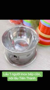 Lẩu 1 người inox Bếp cồn + nồi lẩu 1 người Tiến Thành GIÁ SỈ  Bộ Nồi lẩu 1 Người Ăn Inox Kèm Bếp Cồn Dùng Cho Quán Ăn - gia dụng Nari