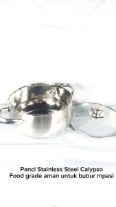 Calypso Panci Stainless Steel Tutup Kaca 20Cm Induksi