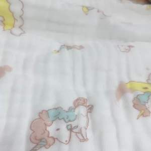 ผ้าเช็ดตัวเด็ก เนื้อผ้านุ่ม ผ้าฝ้ายแท้ทอ4ชั้น ไม่บาดผิว ซึมซับน้ำได้ดีขนาด กว้าง 70 x120