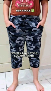 Army Girl Three Quarter Pant XL Free Size