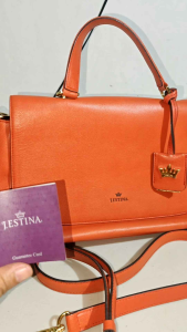 Preloved J Estina Korea Hand Bag With SlingGenuine Leather Bag