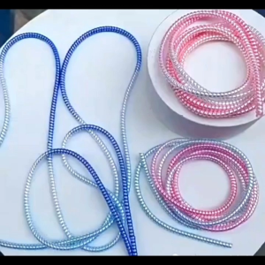 Pelilit Kabel Charger Spiral Warna Ajaib & Pelindung Kabel Spiral Mewah